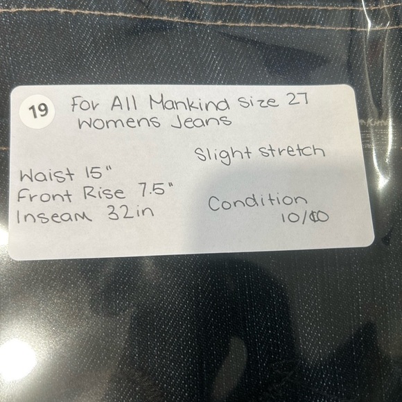 7 FOR ALL MANKIND ROXANNE JEANS Size 27 NAVY SLEEK CLASSIC POLISHED TIMELESS - Picture 10 of 10